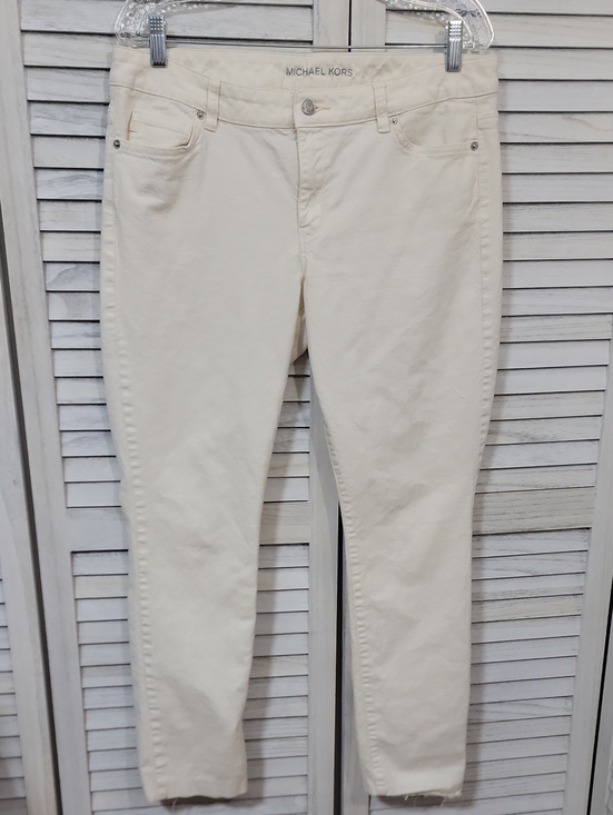 Michael Kors Denim - Michael Kors Off-White Cream Skinny Jeans Slim Fit Stretch